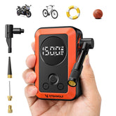 ETENWOLF S0 front view in orange showing compact pump and display for quick inflation