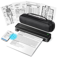 ETIKEZ D90E front view showing compact design and branding for travel ease