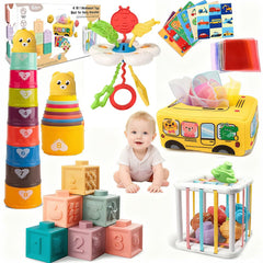 Etyat vista frontal del pack con piezas variadas y colores vivos, promueve juego educativo