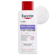 Eucerin frente del envase mostrando tamaño y diseño, alivia la picazón