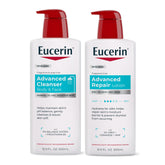 Eucerin pack frontal con limpiador y loción, rutina hidratante completa