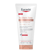 Eucerin tubo frontal mostrando el producto y beneficios visible