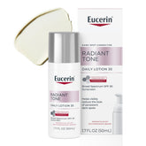Eucerin bottle front view shows clean design and SPF benefit
