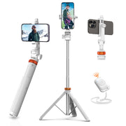 eucos front view showing tripod and included phone holder for steady shots