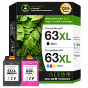 Eudul branded front packaging showing both black and color cartridges and clear labeling for quick identification