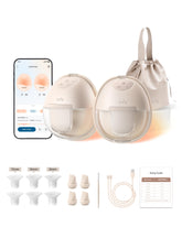 eufy S1 front view showing compact wearable pump and controls for discreet convenience
