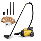 Eureka 3670M front view showing compact canister and hose for easy storage