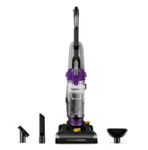 Eureka NEU182B front view showing upright design and purple finish for easy storage