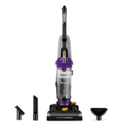 Eureka NEU182B front view showing upright design and purple finish for easy storage