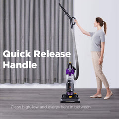 Eureka handle and simple controls offering comfortable grip and quick adjustments