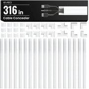 EVEO paquete frontal del kit 306 pulgadas mostrando canaletas, instalación fácil