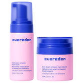 Evereden embalaje frontal del set mostrando producto y beneficio de limpieza suave
