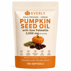 Envase frontal de EVERLY Softgels con diseño claro y beneficios visibles