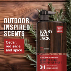 Every Man Jack rich lather closeup that cleans hair and skin effectively and gently
