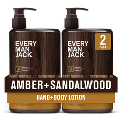 Every Man Jack frente del pack de dos mostrando diseño y ahorro