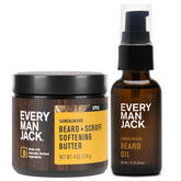 Every Man Jack envase frontal del pack mostrando aceite y manteca, imagen clara y profesional