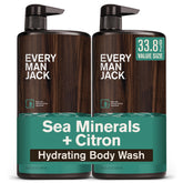 Every Man Jack front packaging showing Sea Minerals Citron and benefits