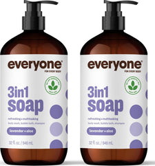 everyone for every body frasco frontal paquete de dos que muestra tamaño y diseño