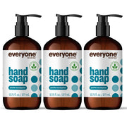 everyone botella frontal mostrando etiqueta y fragancia eucalipto, beneficio: claridad de ingredientes