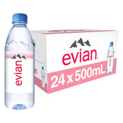 evian front packaging showing brand and clean bottle design for easy recognition