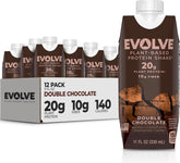 Evolve front packaging showing double chocolate flavor and benefits