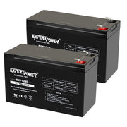 ExpertPower EXP1290 frontal pack mostrando dos baterías y beneficio respaldo confiable