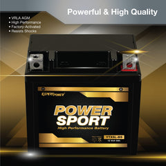 ExpertPower label and specs close-up highlighting capacity and CCA