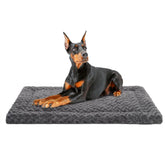 Exsnugy front view of XXL 48x30 dog bed mat showing plush surface for cozy rest