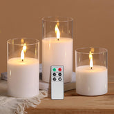 Eywamage velas vista frontal mostrando diseño de cristal y elegancia