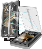 EZ-GLAZ vista frontal del protector y su empaque, protección inmediata