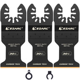 EZARC empaque frontal mostrando pack de 3 hojas resistentes para trabajos duros
