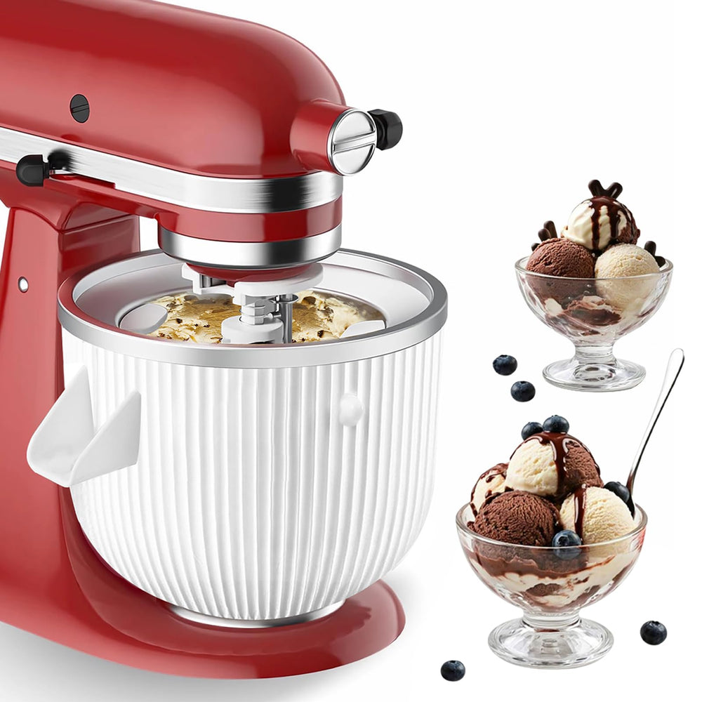 Ezato vista frontal del accesorio mostrando compatibilidad con KitchenAid y facilidad de montaje