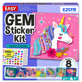 EZCRA frente del empaque mostrando 990+ pegatinas y temas incluidos para creatividad