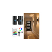 EZVALO front view showing compact rechargeable wireless LED sconce benefit quick install