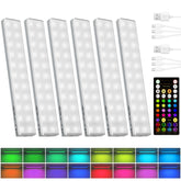 EZVALO front view of under-cabinet light showing sleek design and bright colors