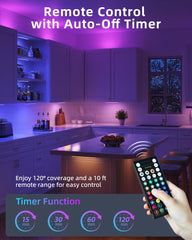 EZVALO mounted beneath a kitchen cabinet providing even task illumination