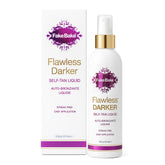 Fake Bake front packaging showing 6 oz bottle and included mitt for clear application benefit