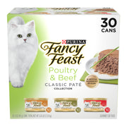 Fancy Feast frente del empaque mostrando variedad y presentación
