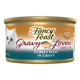 Fancy Feast frente de la lata mostrando diseño y producto