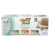 Purina Fancy Feast vista frontal de la lata, diseño y beneficio visual