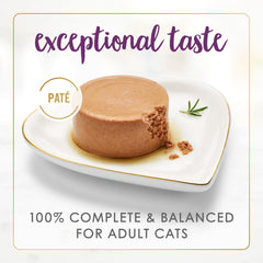 Fancy Feast lata abierta con pate listo para servir, práctico y limpio