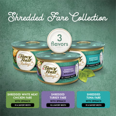 Fancy Feast lata abierta con tiras, textura apetecible y alta calidad
