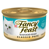 Fancy Feast lata frontal mostrando etiqueta y conveniencia