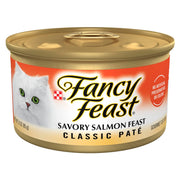 Fancy Feast lata frontal mostrando marca y beneficio nutricional