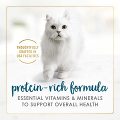 Fancy Feast can label detail emphasizing senior nutrition benefits