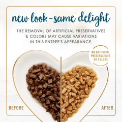 Fancy Feast open can with tuna in gravy highlighting moist texture