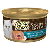 Fancy Feast front can showing tuna pate and attractive label for easy identification