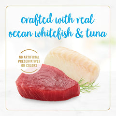 Fancy Feast servido en plato listo para consumir y facilitar raciones