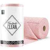 Fantasticlean frente del rollo rosa, fácil dispensado y almacenamiento