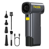 Fanttik B10 Pro Max front view showing compact grey design and port layout benefits quick handling
